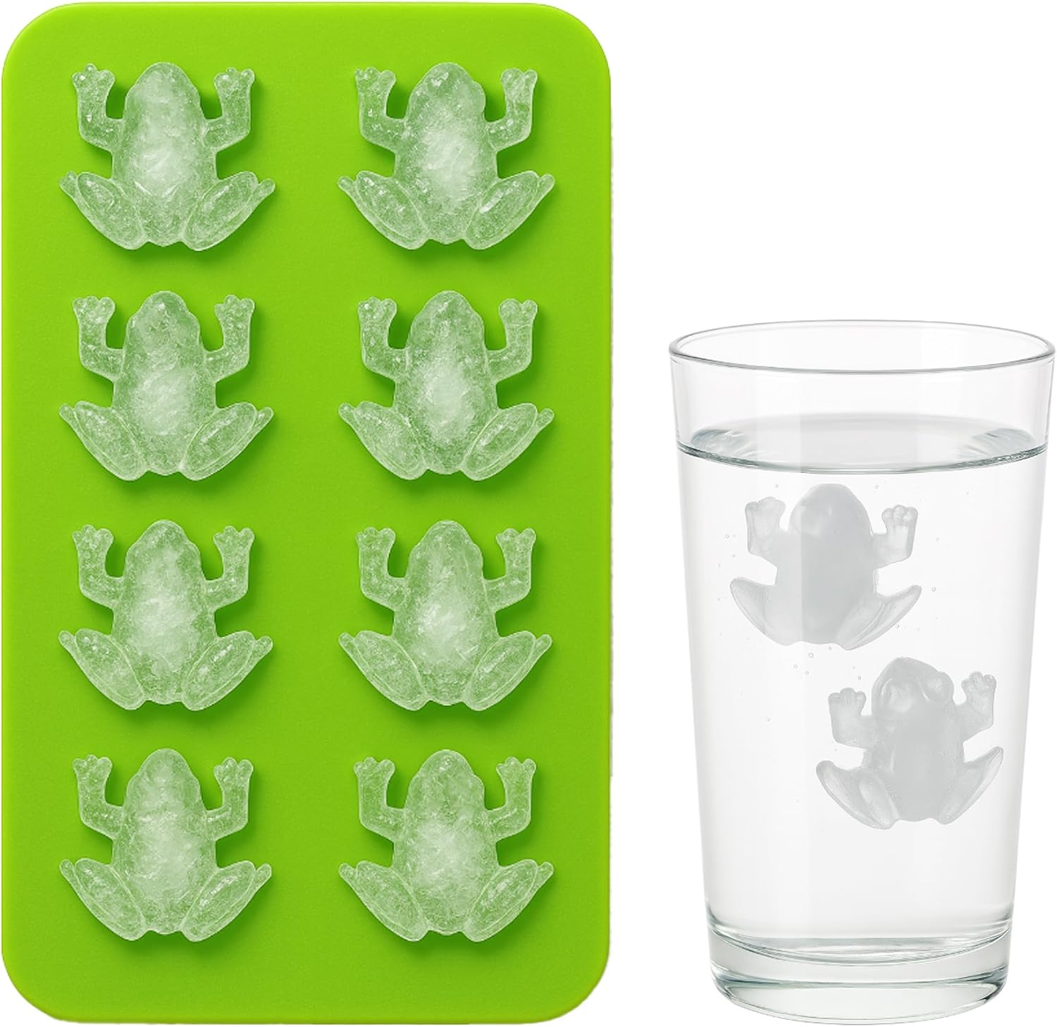 The Dreidel Company Frozen Frogs Silicone Mold, Candy Chocolate Frog Molds for Birthday, party, cake Decoration Passover Bake Ware and Ice Trays (2-Pack)