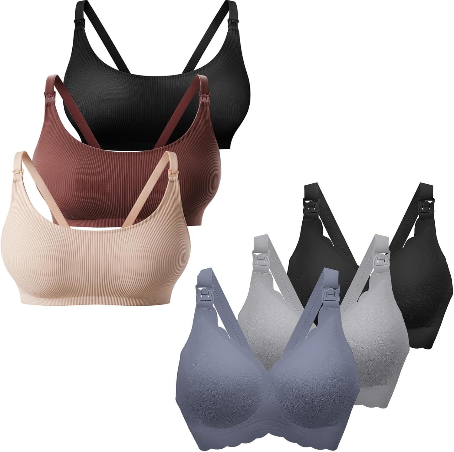 Nursing Bras for Breastfeeding, Seamless Ultra Comfort Maternity Bra, Natural Shape Pregnancy Bras for Women