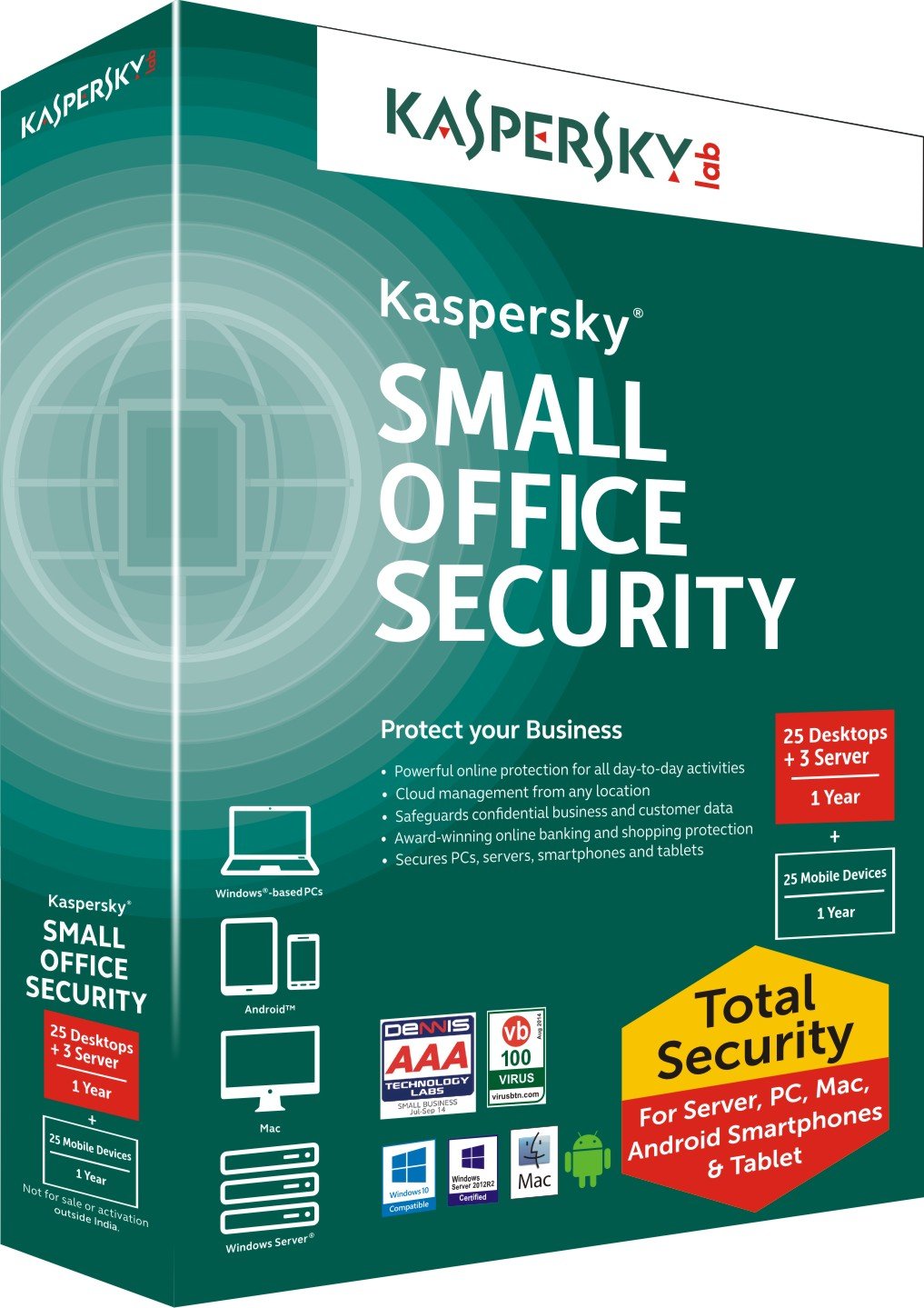 Kaspersky Small Office Security Latest Version- 25 PCs + 3 File Server + 25 Mobile Devices 1 Year (CD) (B00UP4ERFA) Amazon Price History, Amazon Price Tracker