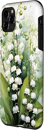 Vista 29 de Funda de fondo para iPhone 13 Pro Beautiful Lily of the Valley Watercolor