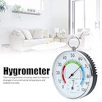 Vista 2 de Medidor de humedad de temperatura, termómetro higrómetro con anillo colgante, higrómetro de pared de alta precisión, probador de humedad