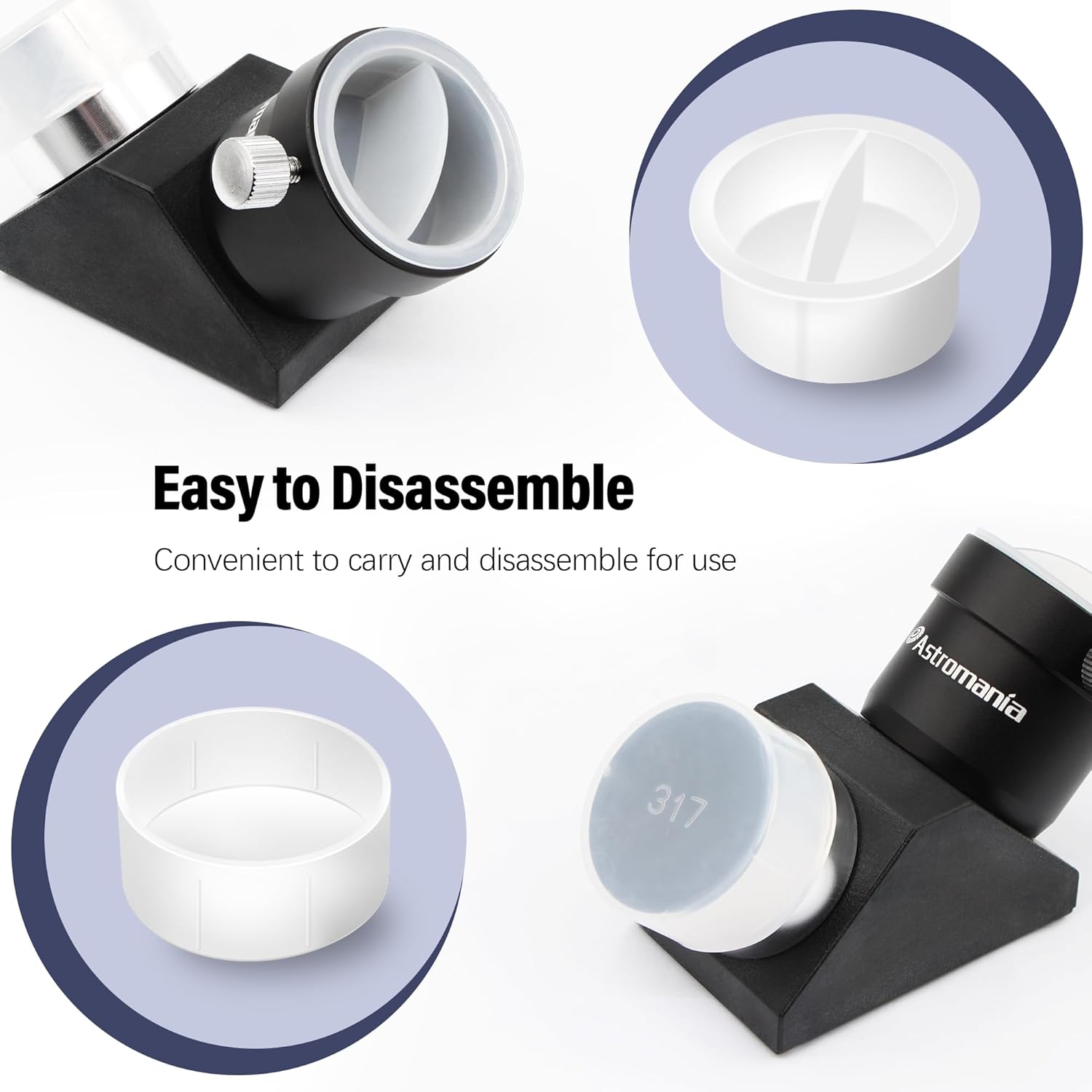 Astromania 1.25 Inch Telescope Accessory Case - Bundle with - 1.25 Inch Telescope Eyepiece Dust Caps Set