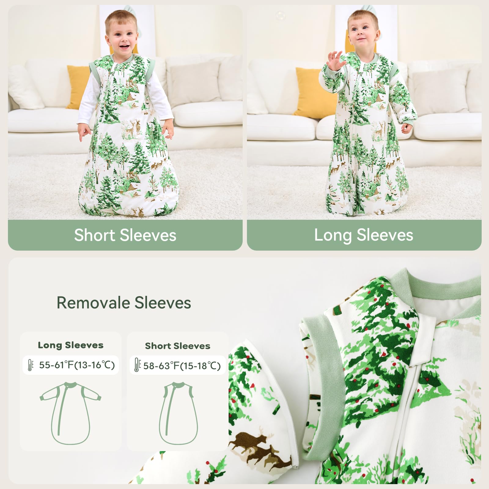 Unnivoll Sac de couchage bébé hiver 3,5 Tog