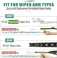 Vista 215 de 26" 20" 16" Windshield Wiper Blades Replacement for Dodge Grand Caravan 2008-2020 / Chrysler Town & Country 2008-2016 Premium All Weather Front Rear