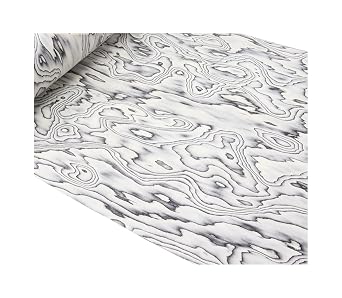 White Cloud Patterned Tech Wood Veneer Sheet 98x20.8inch2.5x0.53meter Woodworking Veneer DIY Handmade Aspect for Customization, Upgrade Your Home Aesthetics