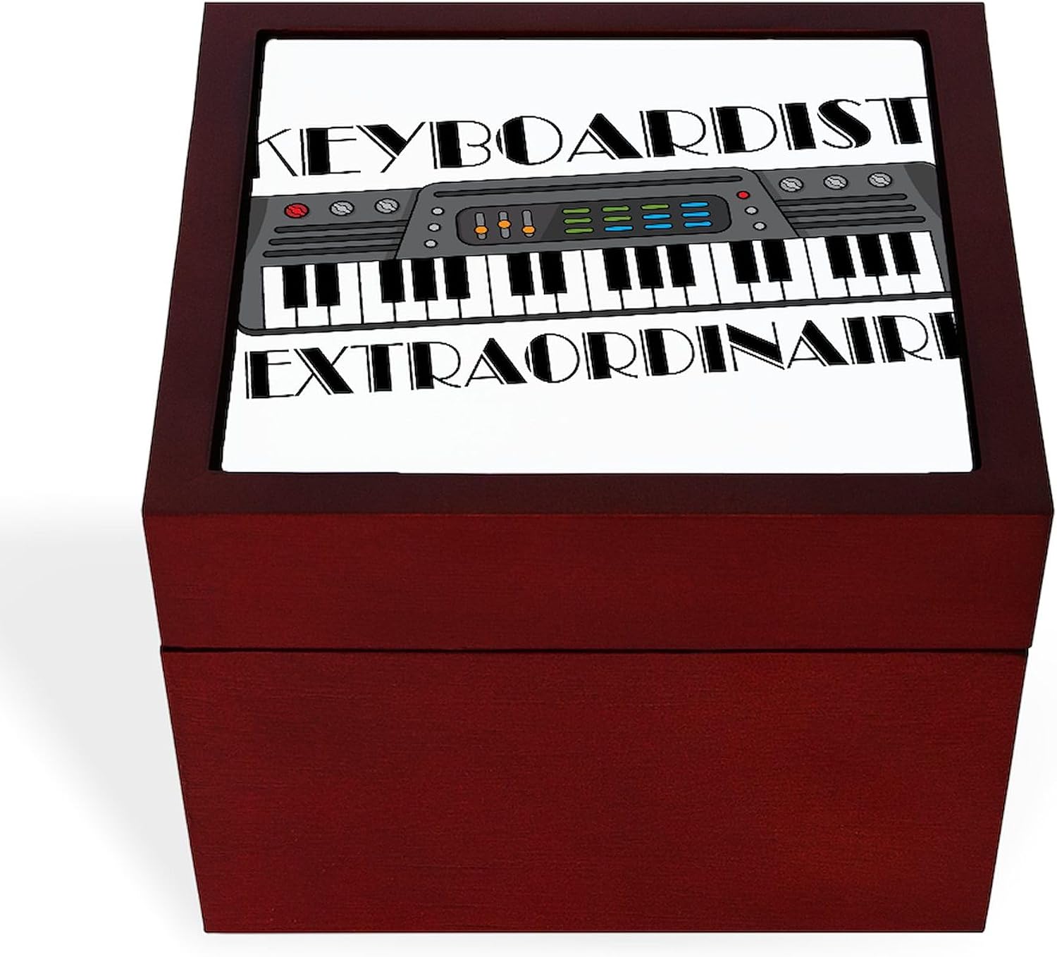 CafePress Keyboard Extraordinaire Memory Keepsake Jewelry Box, 5"x5"x3.75"