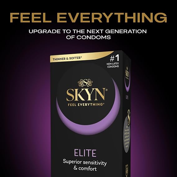 SKYN Elite (Pack of 22) Regular Size, Ultra-Thin Latex Free Condoms for Men