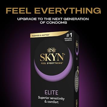 SKYN Elite (Pack of 22) Regular Size, Ultra-Thin Latex Free Condoms for Men