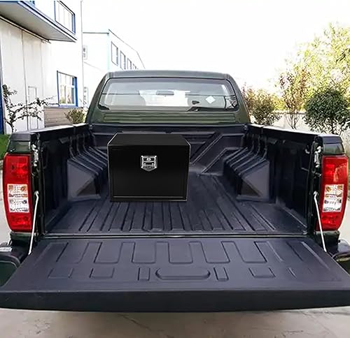 Miniatura 9 de Caja de herramientas para camión de 30 pulgadas con cerradura de mango en T, organizador de almacenamiento de camiones resistente, caja de