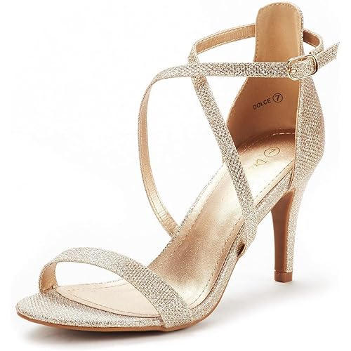 DREAM PAIRS Women's Dolce Fashion Stilettos Open Toe Pump Heel Sandals