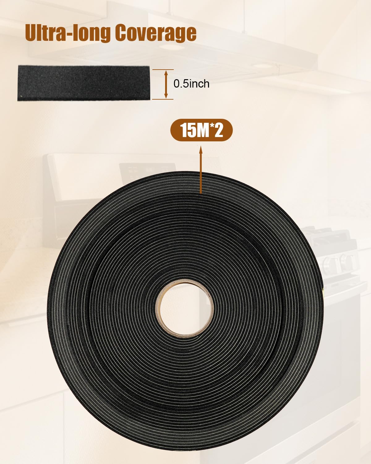 WUMZIJ WB02X26088 Foam Tape Replacement Fit for GE Gas Ranges Ovens and Cooktops Replaces WB2X9902 WB02X10573 347723 WB06K5042 336162 and WB02X9902