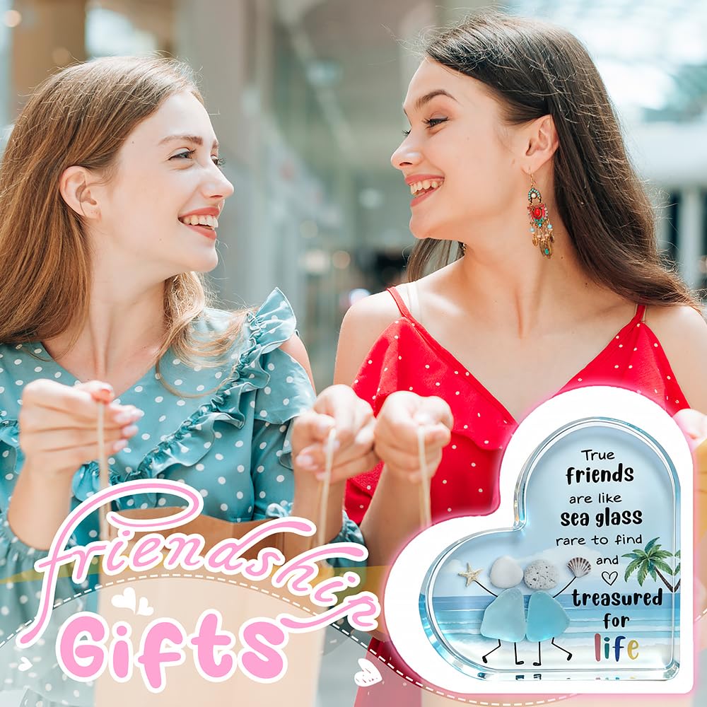 Friends Gifts Quote Heart Keepsake, Friendship Gift for Your Bestie, Soul Sister & Female Companion | Uplifting Emotional Support Present for Women, Birthday Gift Idea & Treasured Appreciation Token