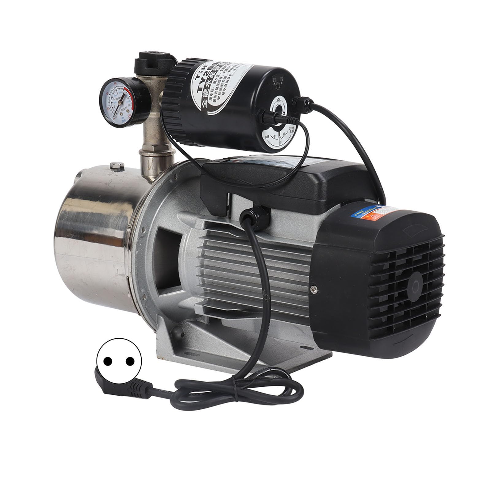 Stal Nierdzewna Pompa Jet 1500W, Automatyczny Wzmacniacz (wtyczka