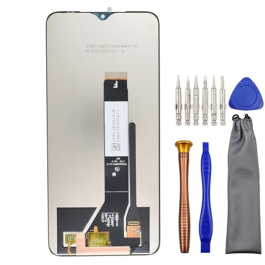 Complete Screen LCD Digitizer Touch Assembly Replacement for Xiaomi Redmi Note 9 4G Redmi 9T Poco M3 with Tool Kit Black 6.53"