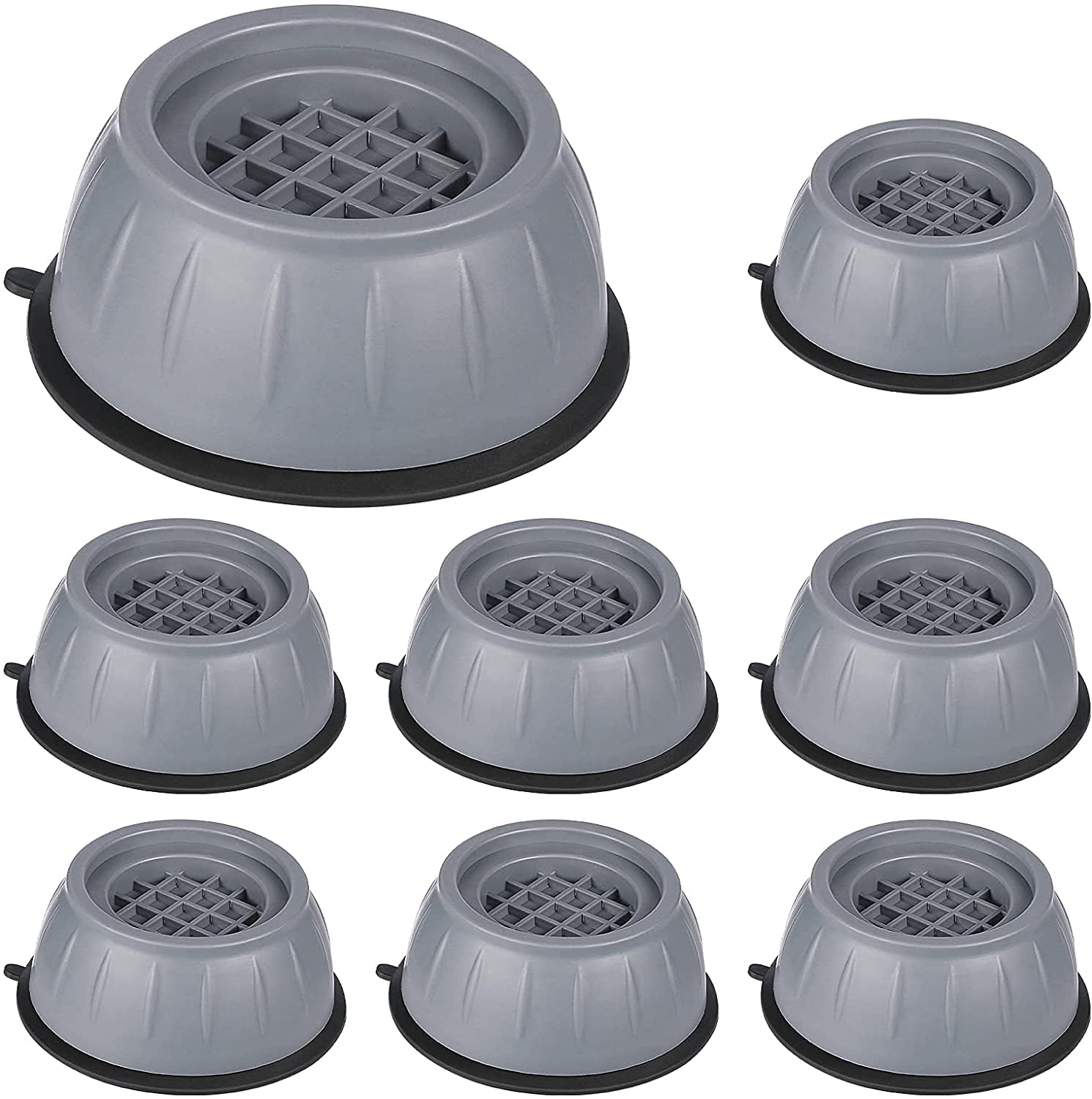 8PCS Anti Vibration Pads for Washing Machine and Dryer, Mechanical Vibration Damping Pads Anti Slip Shock and Noise Cancelling Rubber Mat for Refrigerator, Bed, Anti-walk Washer and Dryer (B)