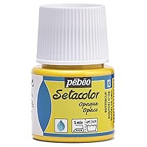 Pebeo – Colore per Stoffa Setacolor Opaco, flacone da 45 ml, Colore: Giallo Botton d’oro