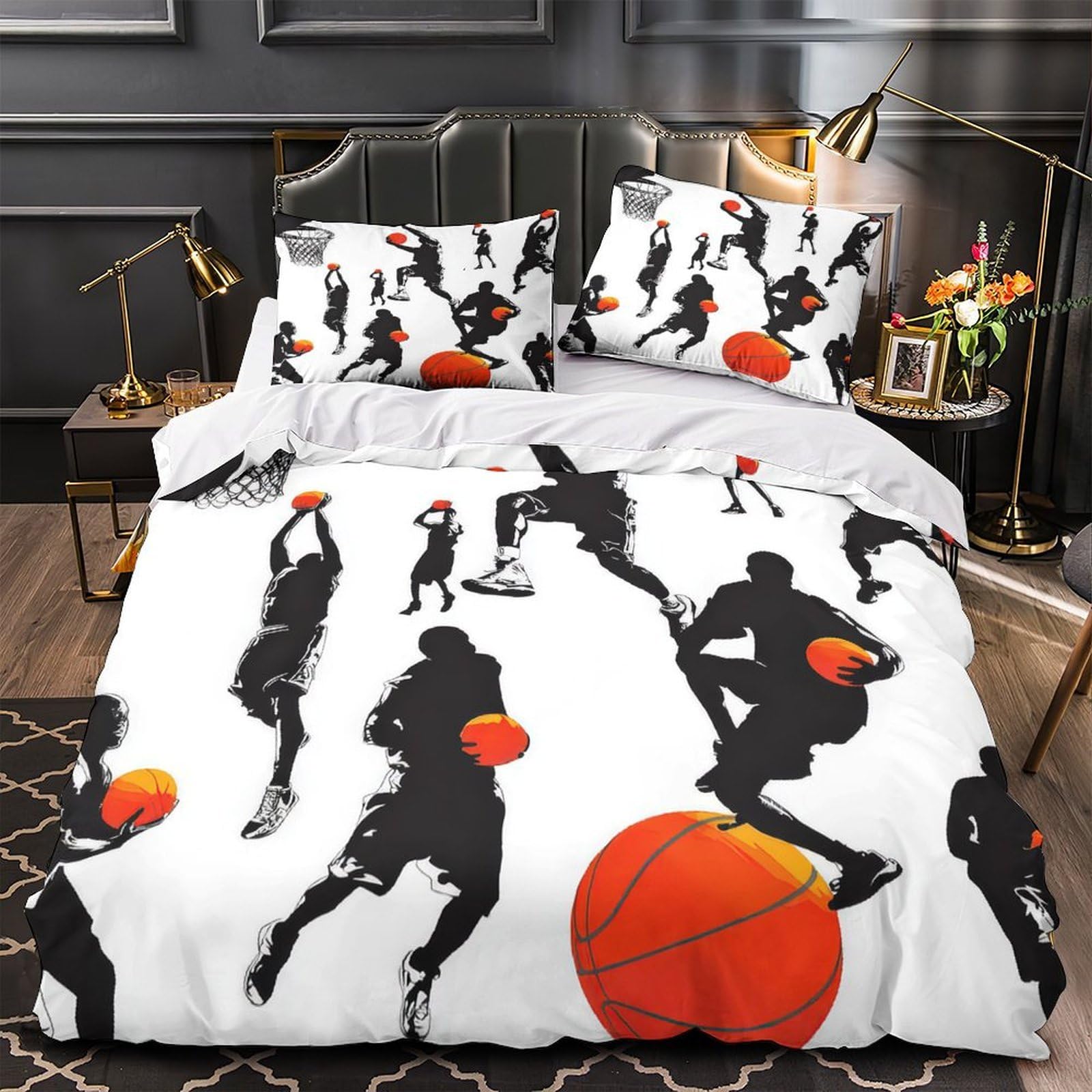 Housse de couette microfibre 260x220cm lit couple hypoallergénique avec fermeture