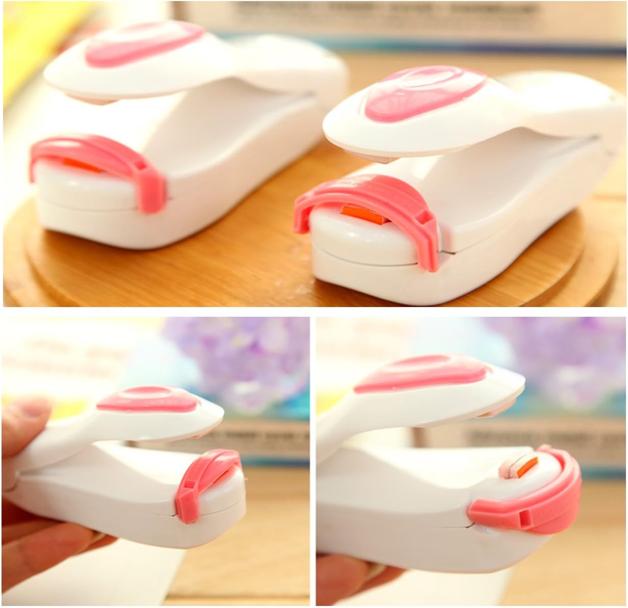 OMGOD Mini Bag Heat Sealer Capper, Plastic Bag Sealing Machine, Reseals Impulse Sealer Cereal Bags Snack Food Saver Storage and Creates Airtight Containers, Make Food Fresh