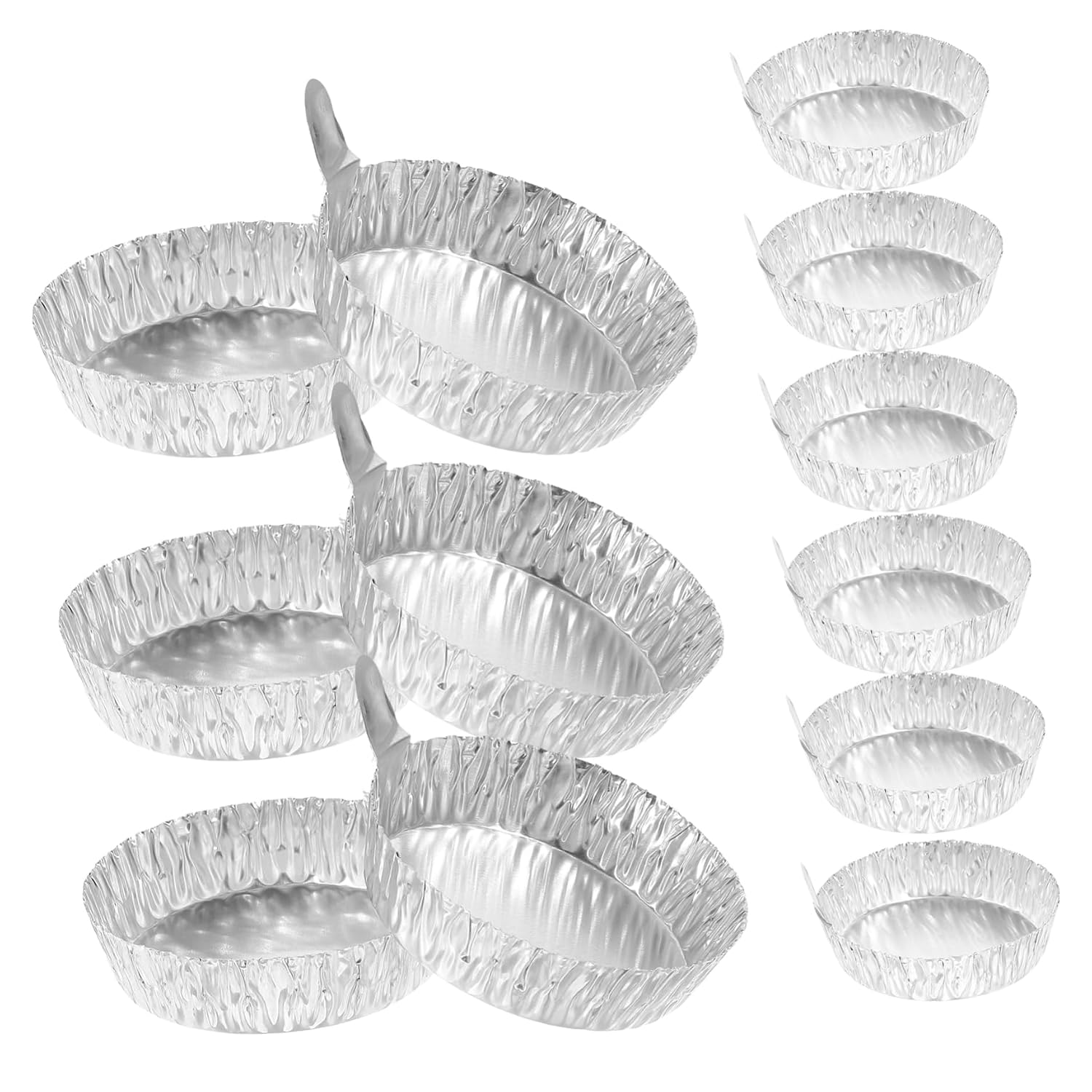 Gatuida 100pcs Lab Scale Weighing Dishes Aluminum Foil Sample Weighing Trays Handle Storage Trays