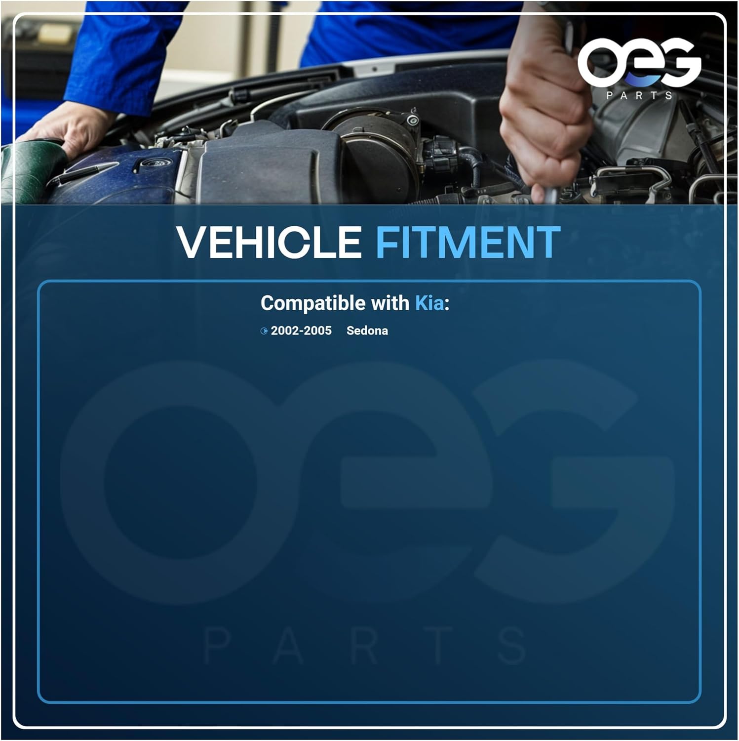 OEG Parts New Window Regulator W/Motor Front Passenger Side Right RH Compatible with 2002 2003 2004 2005 Kia Sedona, 0K552 58560G, 748-415, 125-58926R