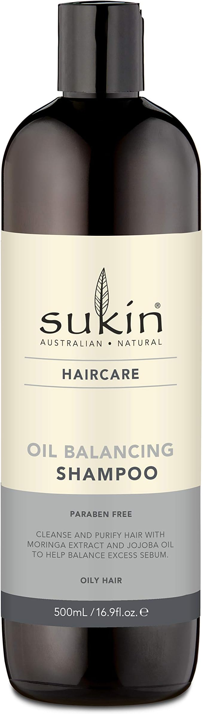 Sukin Oil Balancing Shampoo for Oily Hair, Citrus & Spearmint, 16.9 Fl. Oz.