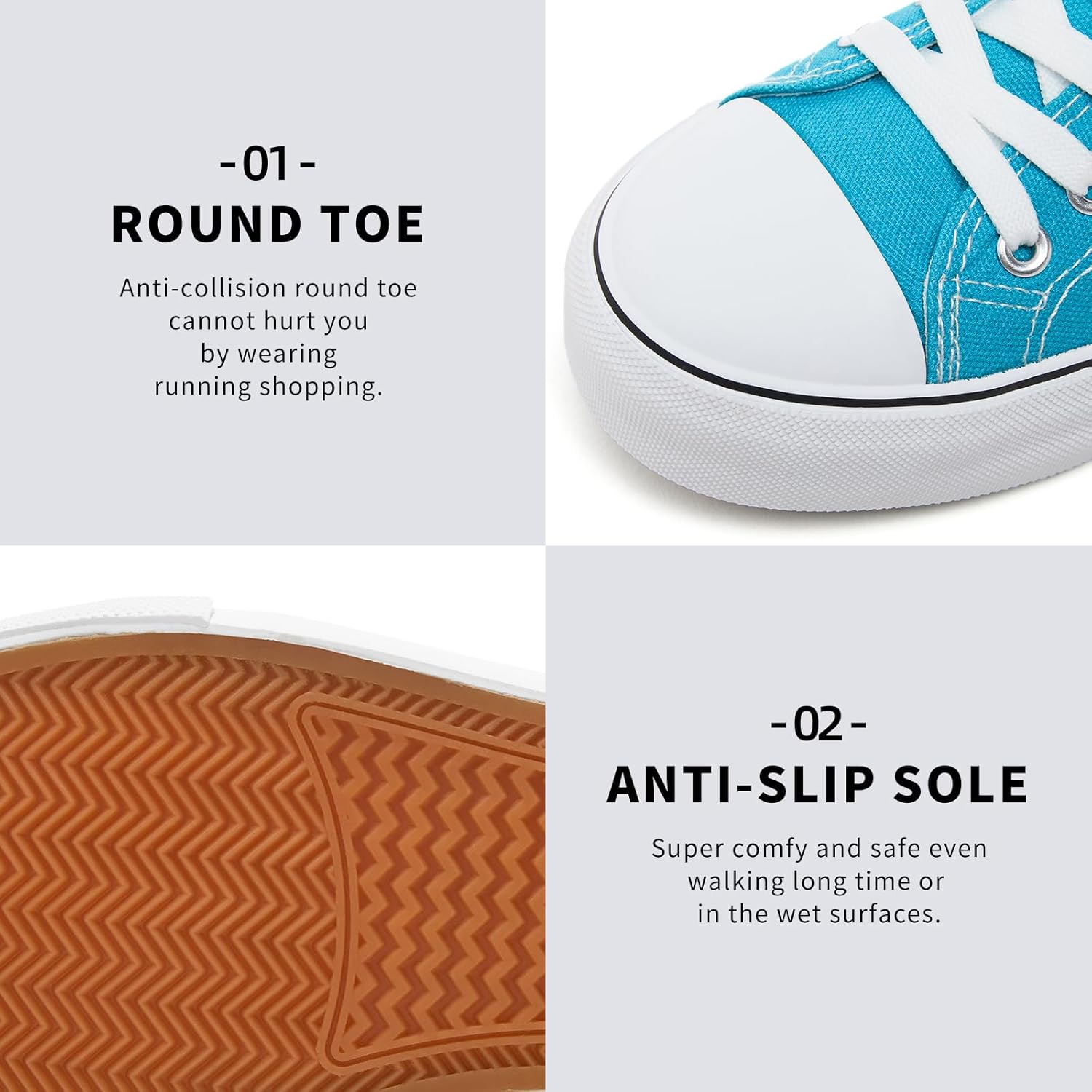 FRACORA Womens White Black Canvas Sneakers Low Top Canvas Shoes for Women Tennis Shoes - Image 4