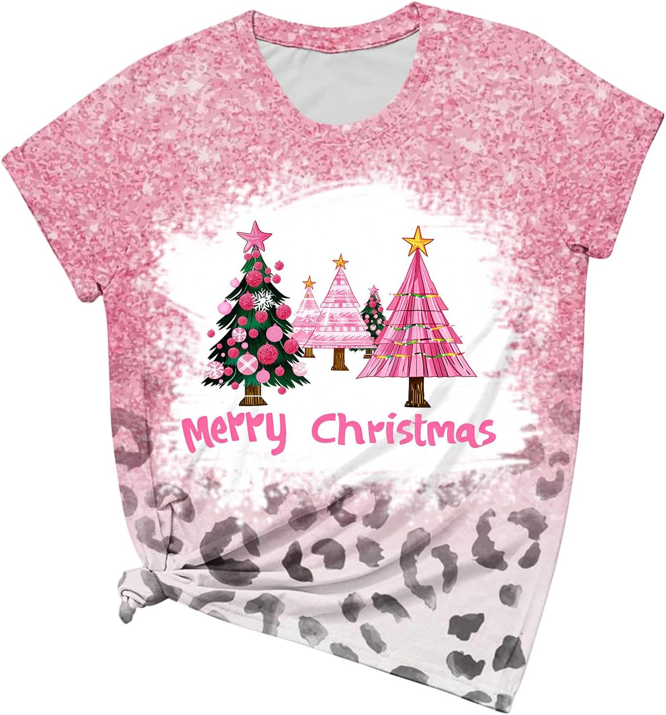 Tee-shirt Femme à Manches Courtes Spécial Noël Blanc