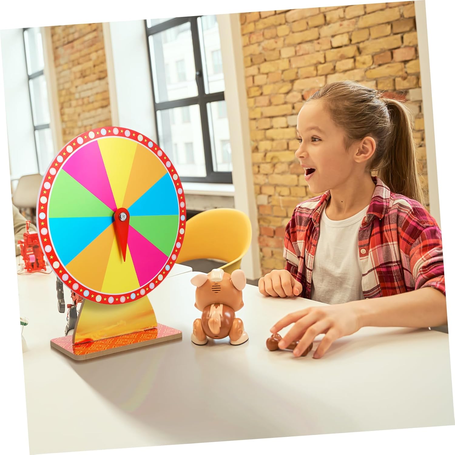 Portable Roulette Wheel for Adults Prize Wheel with Smooth Rotation for Parties and Fun Game Show Decoration