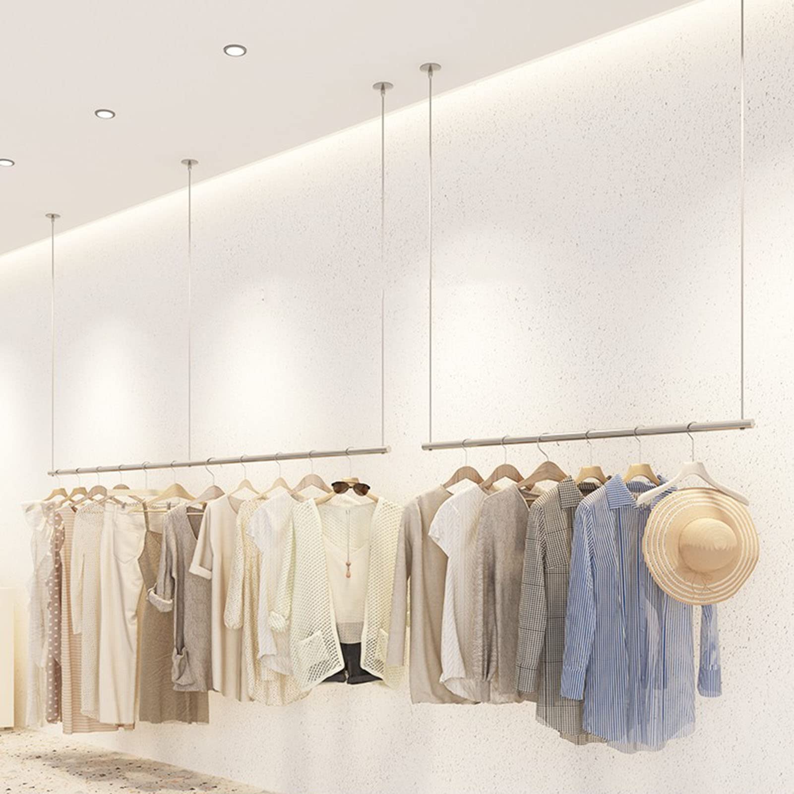 Regulowana wysokość metalowy stojak na ubrania butikowy stojak na ubrania do sprzedaży detalicznej wieszak na suknię ślubną pralnia rozwiązanie do przechowywania stylowy i design