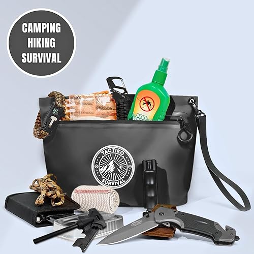 Miniatura 6 de Tactiko - Bolsas con cremallera resistentes al agua contra salpicaduras  2L Hold-All Organizadores para bolsas secas, bolsas de viaje (negro)