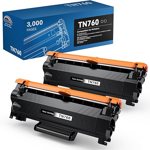 TN760 TN-760 - Cartucho de tóner de repuesto para tóner Brother High Yield TN-730 TN730, compatible con DCP-L2550DW HL-L2350DW HL-L2370DW HL-L2390DW