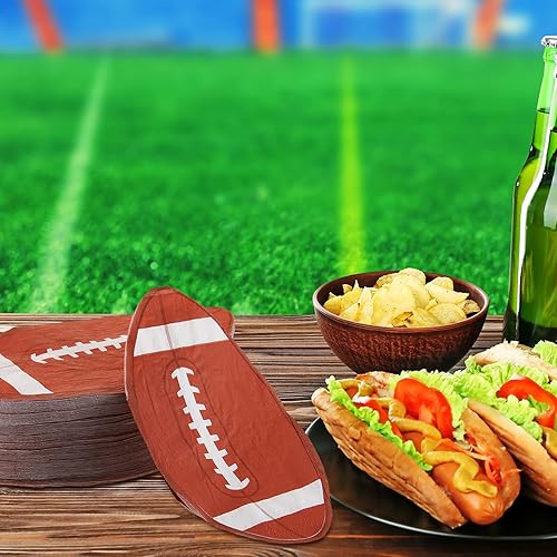 Miniatura 6 de Geyee Paquete de 120 servilletas de papel con forma de fútbol, servilletas de papel desechables para fiestas temáticas deportivas, decoración de