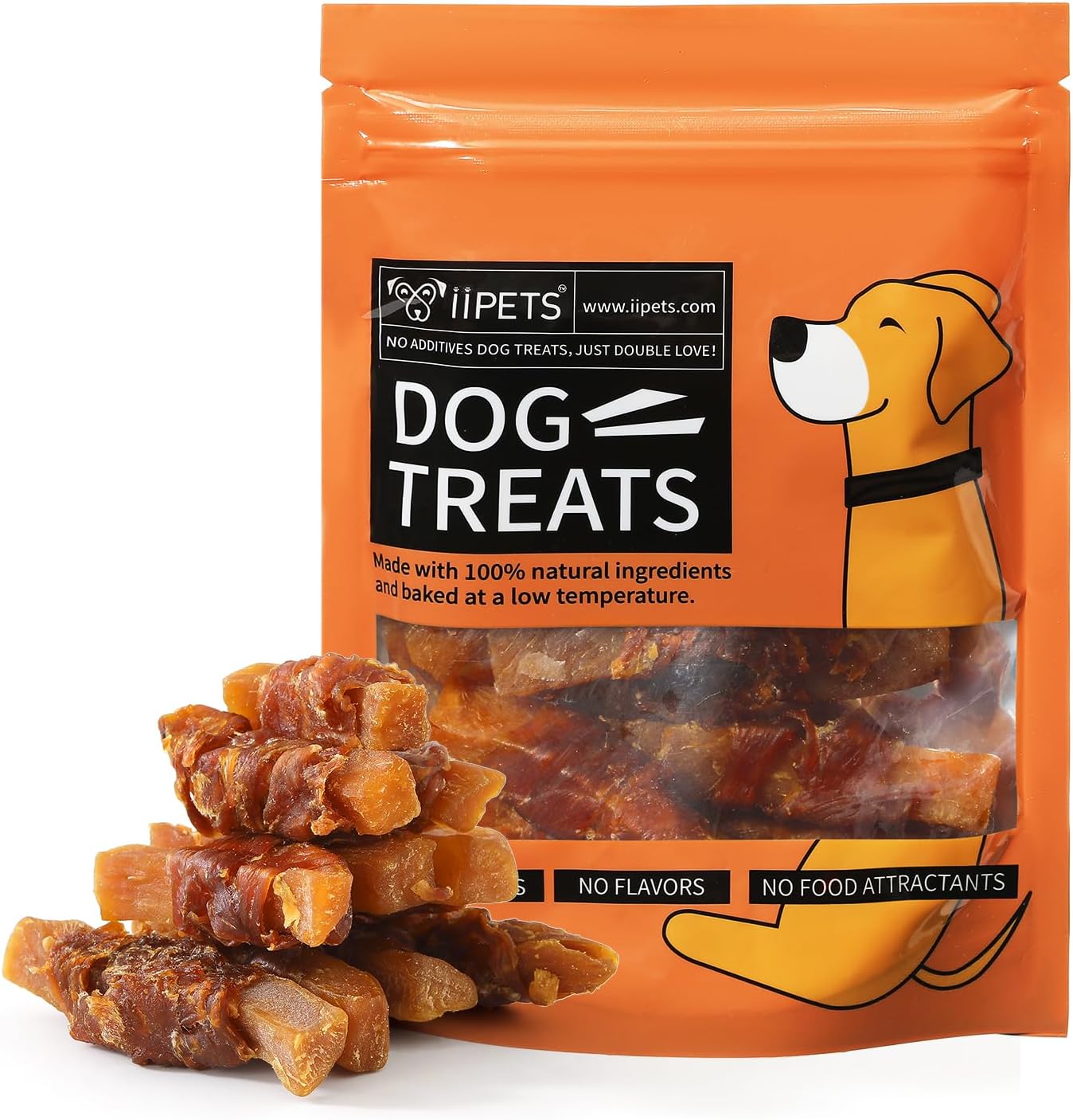 Chicken Wrapped Sweet Potato Dog Treats – Natural Dog Chews for Puppies & Senior Dogs, Healthy Training Snacks, Soft & Digestible, Grain-Free, No Additives (7.06oz)