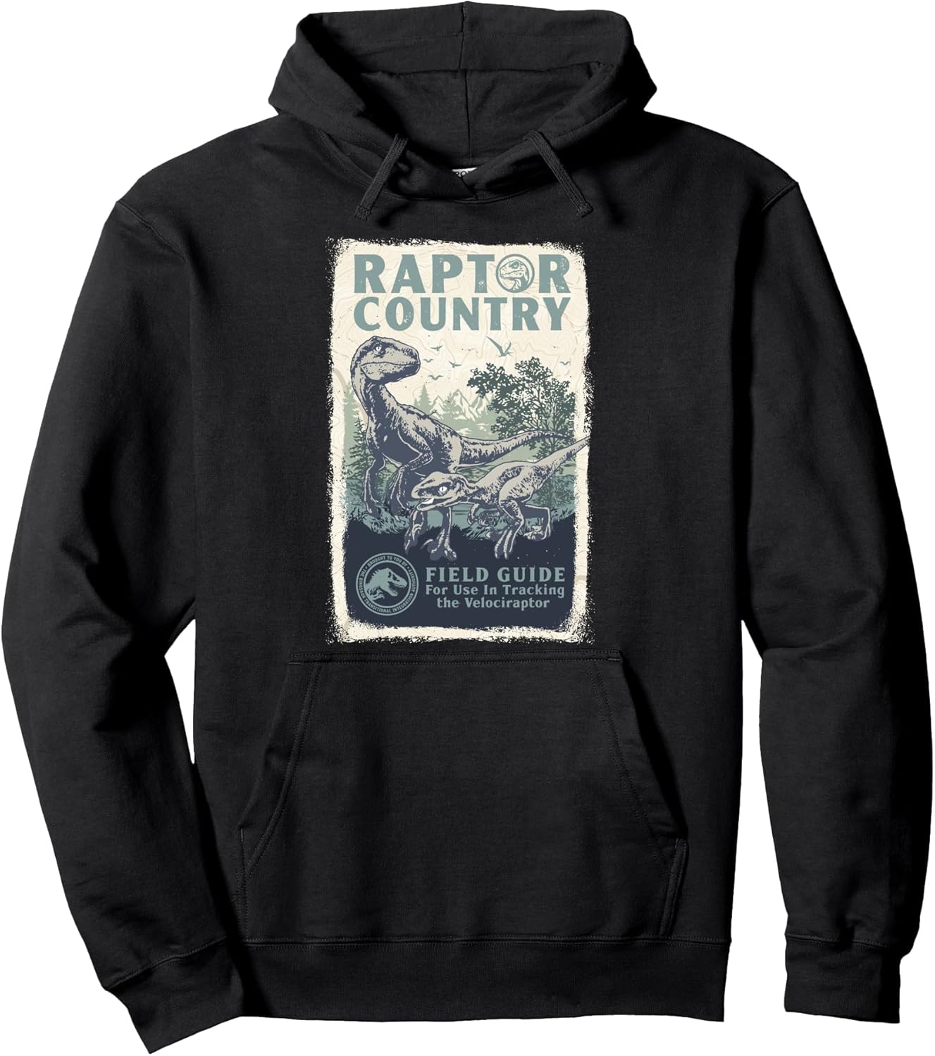 Jurassic World Dominion Velociraptor Raptor Country Poster Pullover Hoodie