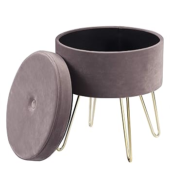 casamia Samthocker Sitzhocker Samt Pouf Sitzpouf Velour Hocker