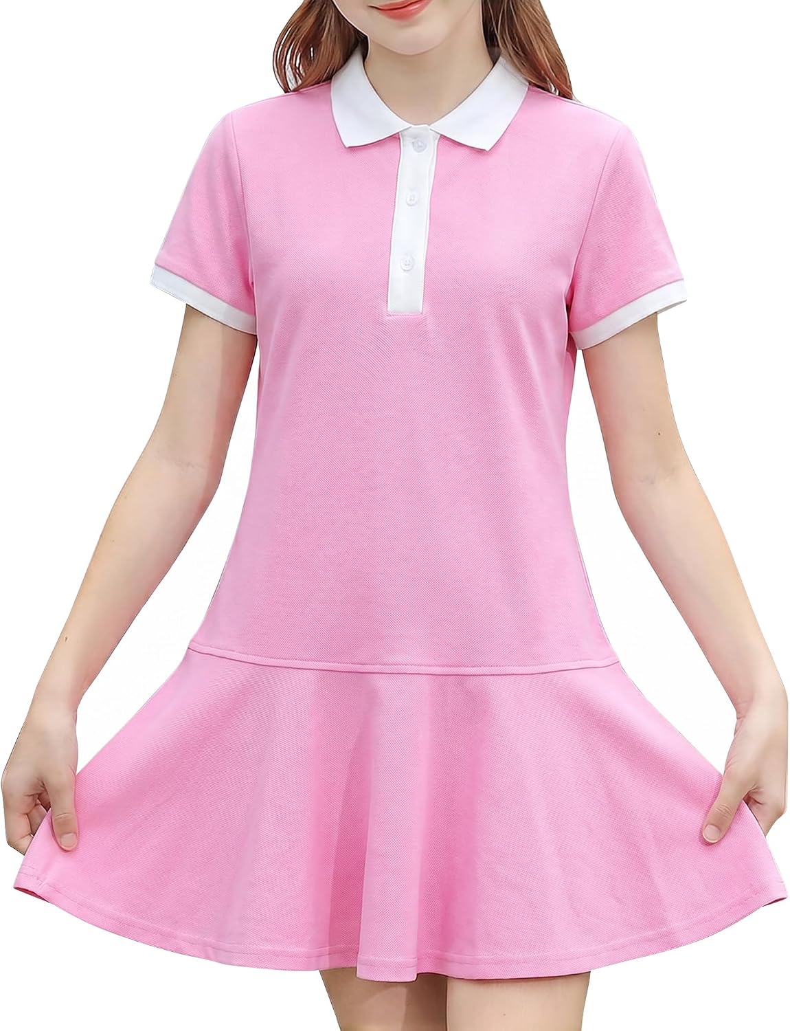 Kids4ever Girls Polo Dress Short Sleeve Cotton Blend School Uniform 8-12Y