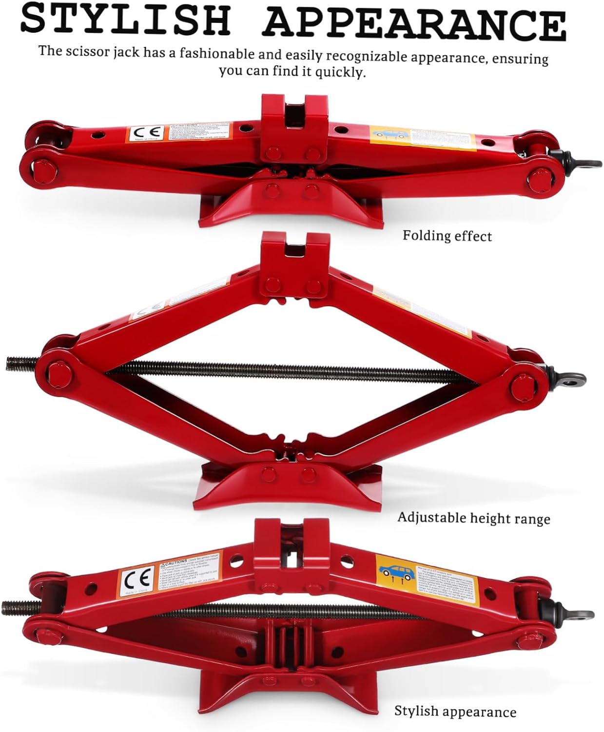 STOBAZA 2.5t Car Scissor Lift Jack for Rv Stabilization Height Tire Replacement Tool Durable Motorcycle Lift Accessory for Various Vehicles