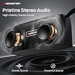 Monster Portable Bluetooth Speaker, 30W Loud Sound Wireless Speaker, IPX6 Waterproof Speaker, 17 Hours Playback, Bluetooth 5.4 TWS Pairing Portable Speakers for Home, Outdoors