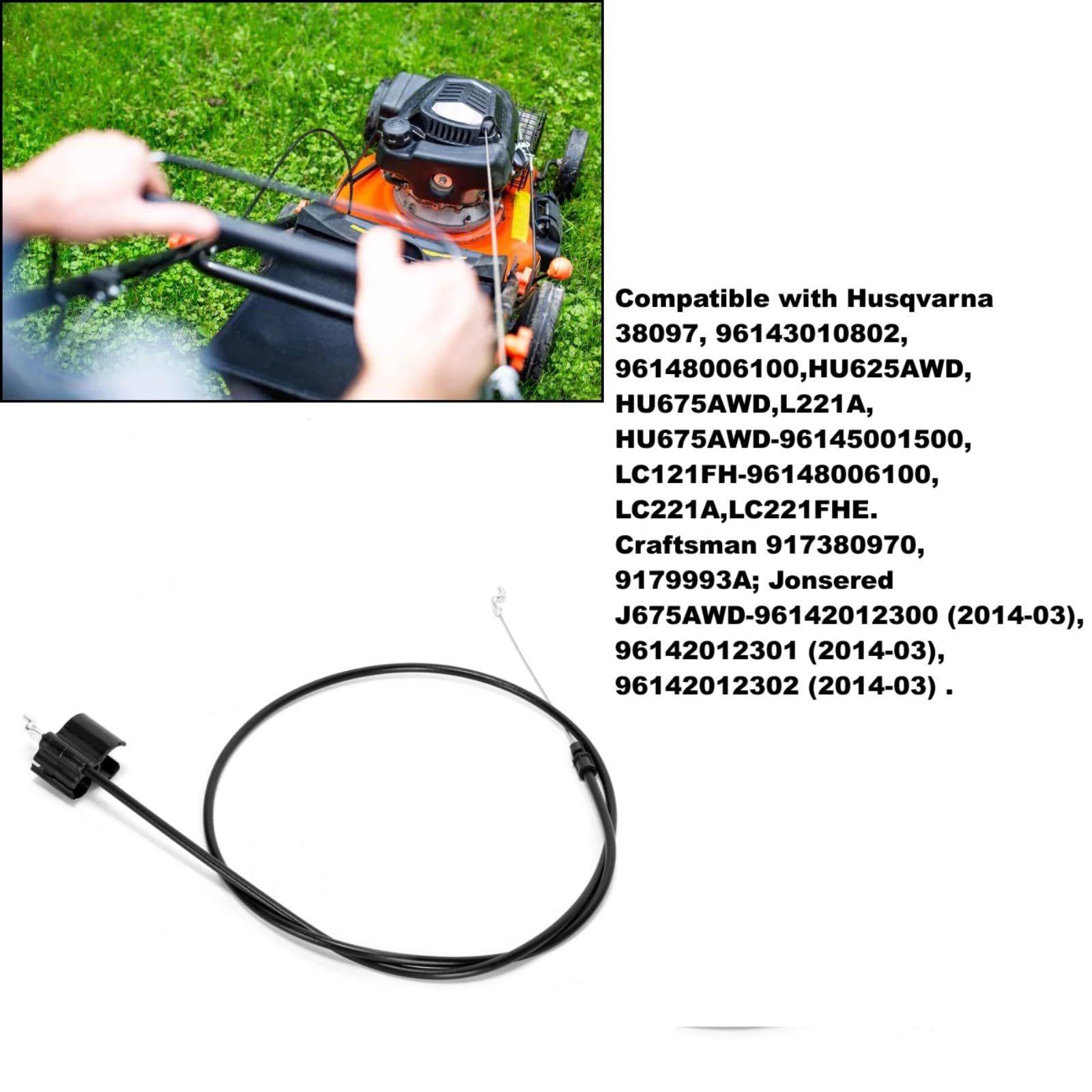 Throttle Cable Replacement Husqvarna Hu625awd Drive Cable