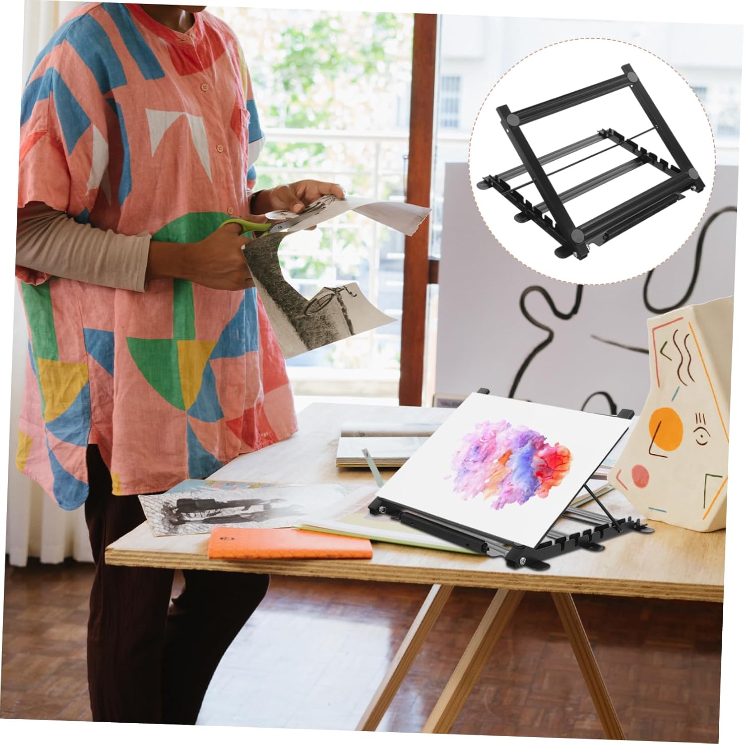TEHAUX Tracing Light Board Stand for Drawing Sketching and Copying Compatible with Various Boards for Artists and Designers Durable Metal Construction