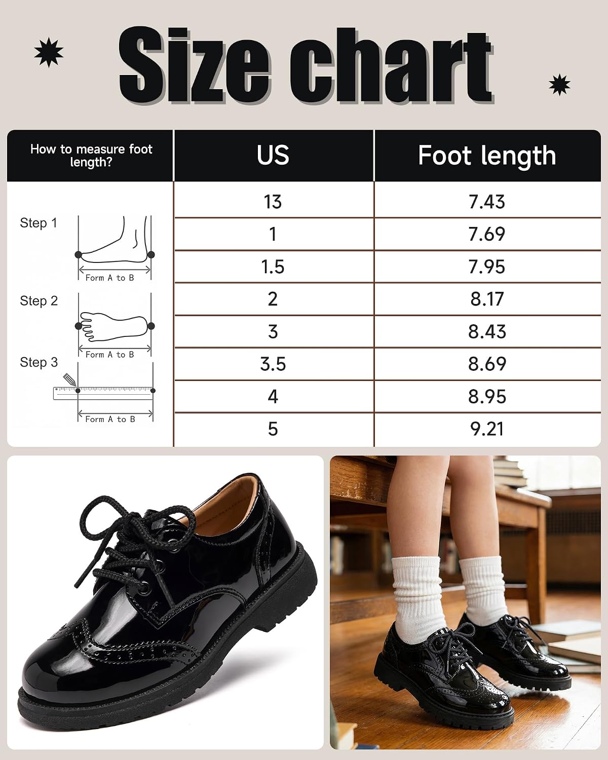 Boys Dress Shoes Little Boy Lace-up Oxfords Big Kids Comfort Loafers Church School Weddings Performances Vegan Leather Formal Shoe