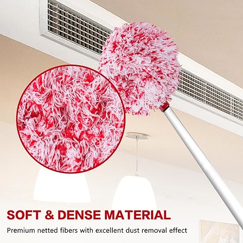 Vista 77 de Limpiador de ventilador de techo reutilizable de microfibra para ventilador de techo, limpiador extraíble con poste de extensión que se ajusta de 13