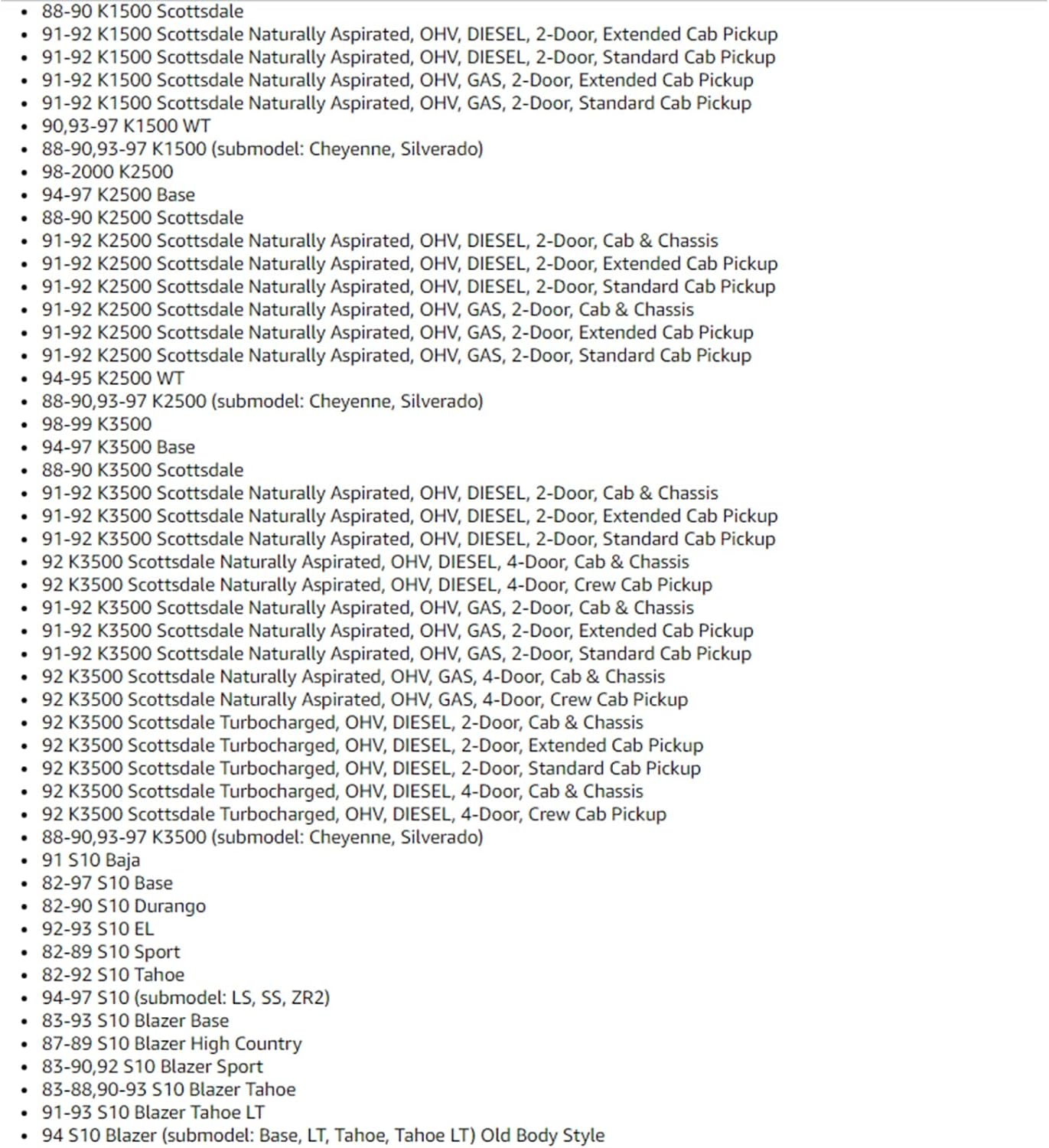 Bumper Fog Lights with Bulbs Assembly 1988-1997 Compatible with Chevrolet GMC C/K, For 1982-1991 GMC S15, For 1982-1997 Chevy S10 Fog Light Replacement Pair, GM2592106 GM2593106