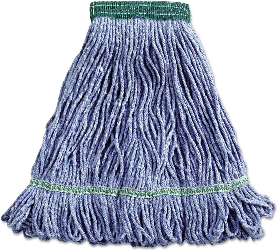 Boardwalk BWK502BLEA 5 in. Headband Super Loop Cotton/Synthetic Fiber Wet Mop Heads - Blue, Medium