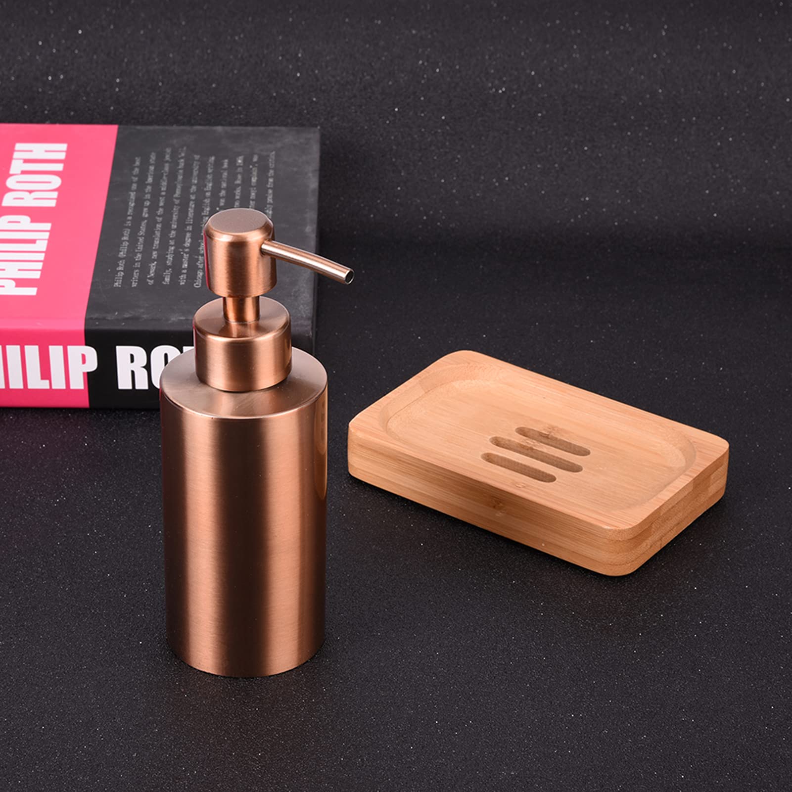 Znakomity Dozownik Płynu ze Stali Nierdzewnej, Dozownik Mydła ze Stali Nierdzewnej z pompką Easy Press do Płynu do Mycia naczyń (250ml)