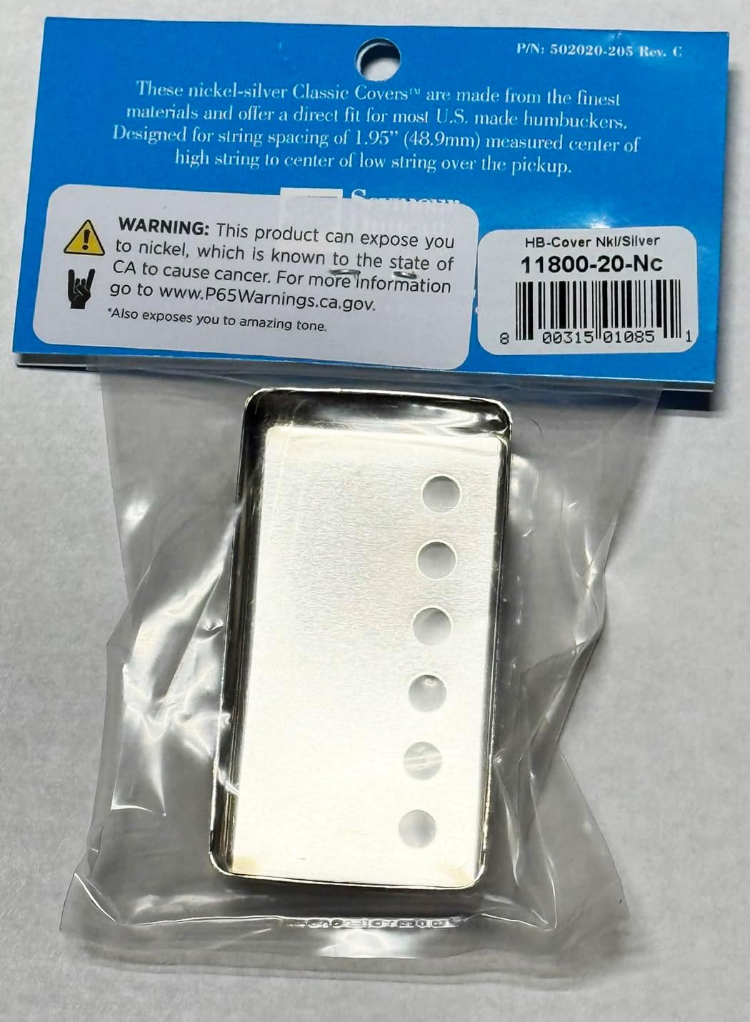 Seymour Duncan Standard Spacing Humbucker Pickup Covers Set Nickel Cover Pair of 2 with Tonebird Dunlop Polish Cloth Bundle 11800-20-Nc