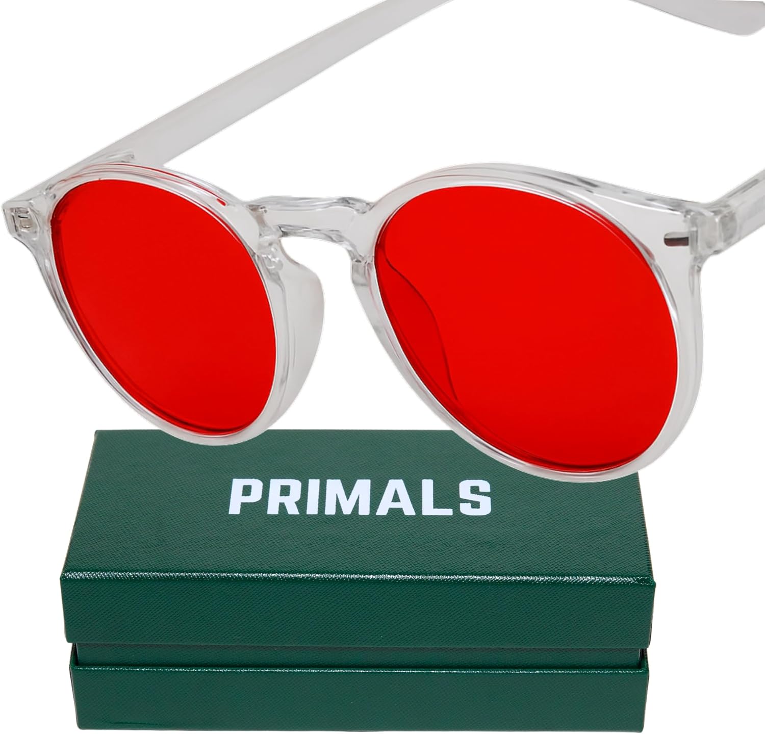 PRIMALS Blue Light Blocking Glasses – Extra Strength – Blocks 99.9% Blue Light – Improves Sleep & Focus – Computer/Gaming/TV/Phones – (Red Lens + Clear Frame) PRIMALS Blue Light Blocking Glasses – Extra Strength – Blocks 99.9% Blue Light – Improves Sleep & Focus – Computer/Gaming/TV/Phones – (Red Lens + Clear Frame)