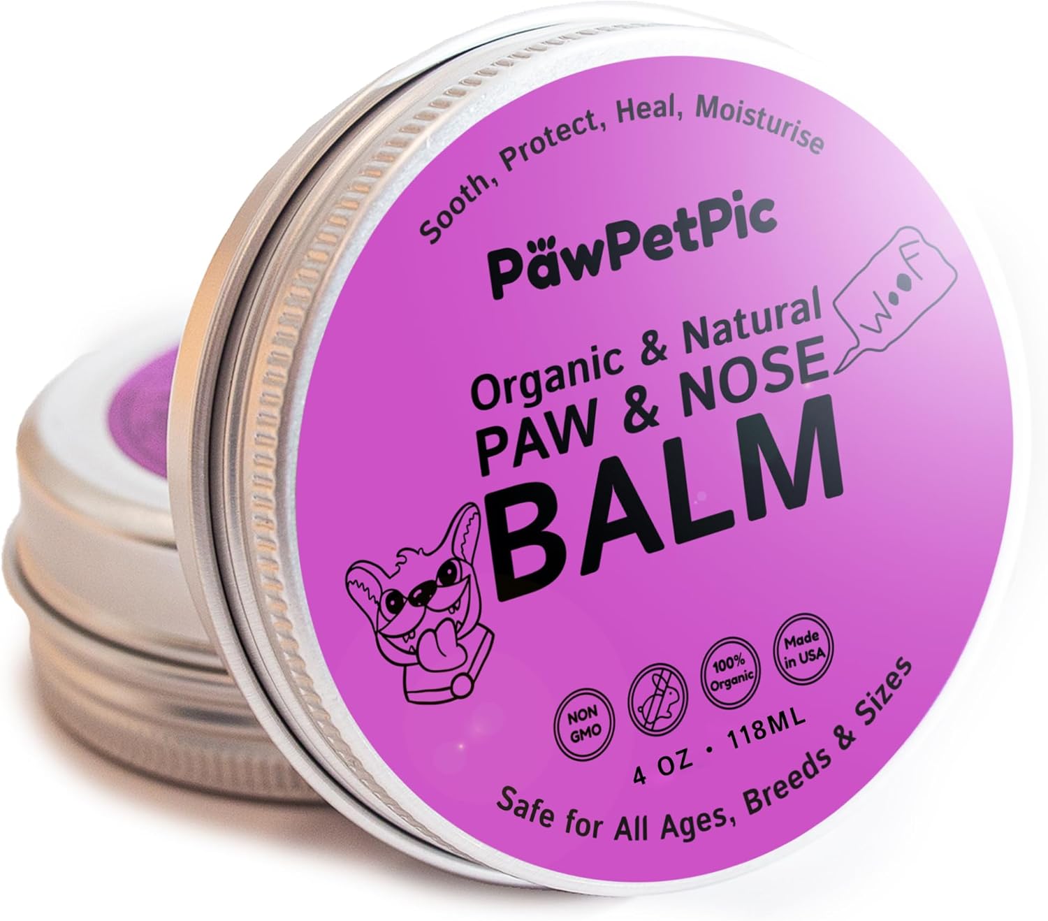 Dog Paw Balm for Adult and Puppies (4 Fl. Oz) Puppy