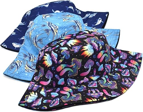 Miniatura 2 de Sombrero de pescador reversible plegable unisex para el verano, al aire libre, sol, playa, sombrero de pescador