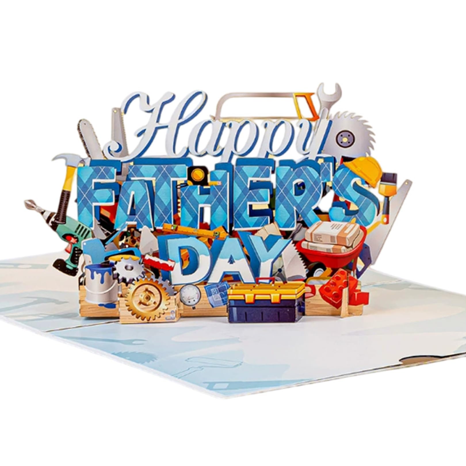 3D Fathers Day Card Gifts from Daughter Son Wife, Cards with Notecard & Envelope 5" x 7" Best Dad Ever Card Pop Up Greeting Cards Dad Birthday Father's Day Card for Father Him Brother Husband Grandpa